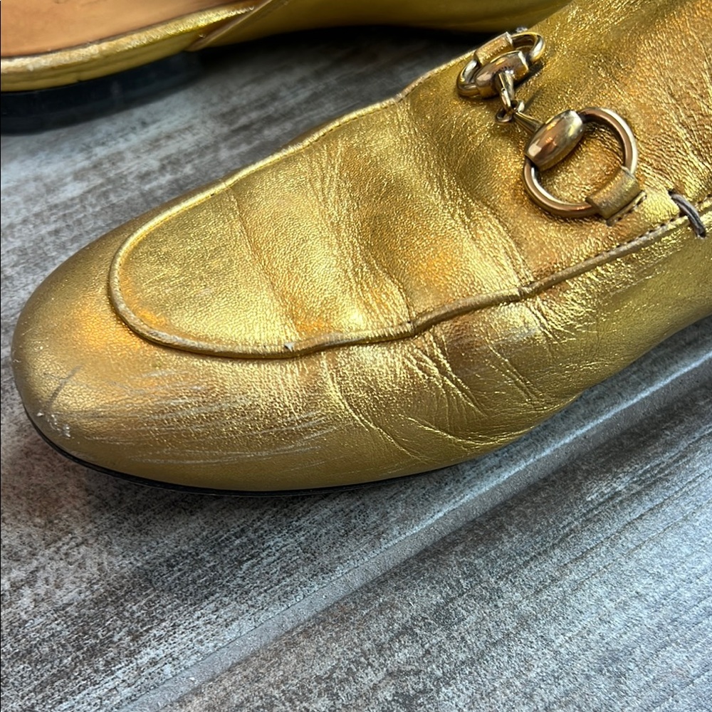 Gucci Gold Mules - Picture 8 of 9